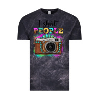 Cloud Black i shoot people tie dye gemstone vintage camera Vintage Tee - FaDigitalArtStudio