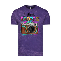 Cloud Purple i shoot people tie dye gemstone vintage camera Vintage Tee - FaDigitalArtStudio