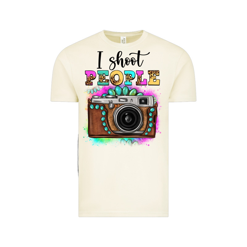 I Shoot People Tie Dye Gemstone Vintage Camera Vintage Tee by FaDigitalArtStudio | Teevron