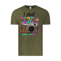 Vintage Olive i shoot people tie dye gemstone vintage camera Vintage Tee - FaDigitalArtStudio