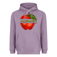 Lavender teacher life with apple Heavyweight Hoodie - NancyCooperArtShop