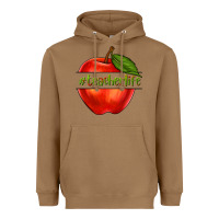 Toasted Coconut teacher life with apple Heavyweight Hoodie - NancyCooperArtShop