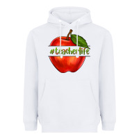 White teacher life with apple Heavyweight Hoodie - NancyCooperArtShop