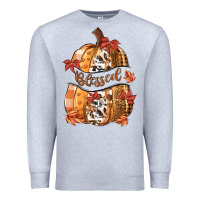 Heather Grey blessed Premium Sweatshirt - MaliasSmallBusiness
