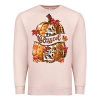 Pale Pink blessed Premium Sweatshirt - MaliasSmallBusiness