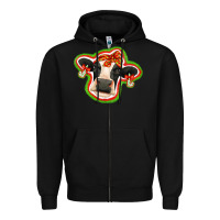 Black christmas heifer Zipper Hoodie - Jasminsmagicworld