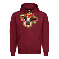 Christmas Heifer Zipper Hoodie | Teevron