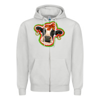 Dove Grey christmas heifer Zipper Hoodie - Jasminsmagicworld