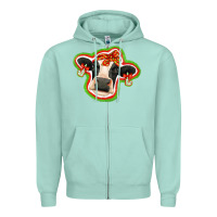Seafoam christmas heifer Zipper Hoodie - Jasminsmagicworld