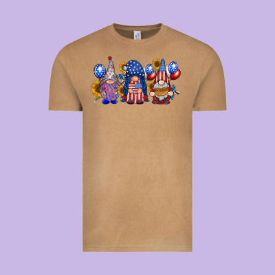America Gnomes Vintage Tee Designed By Racoondesign