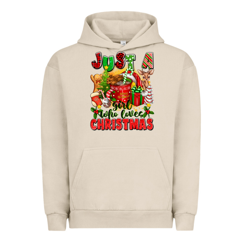 Just A Girl Who Loves Christmas Urban Hoodie by texasbilliewilder | Teevron