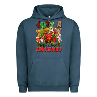 Pigment Midnight Navy just a girl who loves christmas Urban Hoodie - texasbilliewilder
