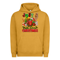Pigment Peanut Butter just a girl who loves christmas Urban Hoodie - texasbilliewilder