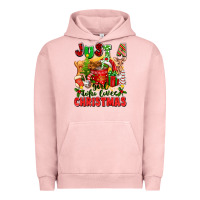 Pigment Salmon just a girl who loves christmas Urban Hoodie - texasbilliewilder