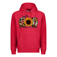 Cardinal with god all things are possible sunflower Premium Hoodie - Jasminsmagicworld