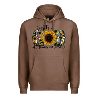 Chestnut with god all things are possible sunflower Premium Hoodie - Jasminsmagicworld