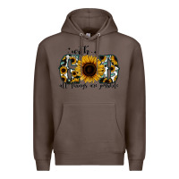 Coffee with god all things are possible sunflower Premium Hoodie - Jasminsmagicworld