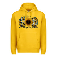 Lemon with god all things are possible sunflower Premium Hoodie - Jasminsmagicworld