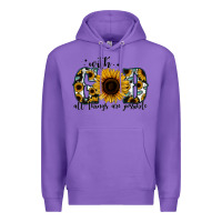 Purple with god all things are possible sunflower Premium Hoodie - Jasminsmagicworld