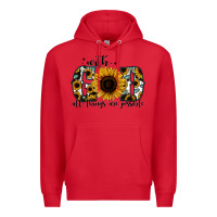 Red with god all things are possible sunflower Premium Hoodie - Jasminsmagicworld