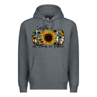 Rock with god all things are possible sunflower Premium Hoodie - Jasminsmagicworld