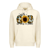 Sandshell with god all things are possible sunflower Premium Hoodie - Jasminsmagicworld