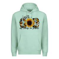 Seafoam with god all things are possible sunflower Premium Hoodie - Jasminsmagicworld