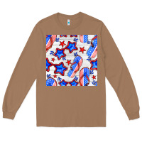 Toasted Coconut 4th of july flip flops seamless pattern Long Sleeve Tee - BundleAndBundleShop