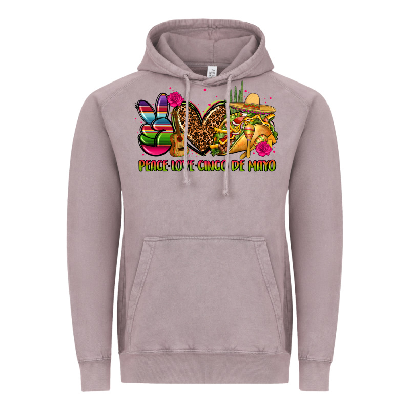 Peace Love Cinco De Mayo Vintage Hoodie by CTS Tumbler Store | Teevron