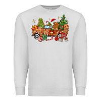 Dove Grey christmas gingerbread truck Premium Sweatshirt - MaliasSmallBusiness