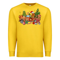Lemon christmas gingerbread truck Premium Sweatshirt - MaliasSmallBusiness