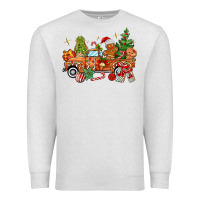 Oatmeal Heather christmas gingerbread truck Premium Sweatshirt - MaliasSmallBusiness