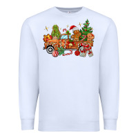White christmas gingerbread truck Premium Sweatshirt - MaliasSmallBusiness
