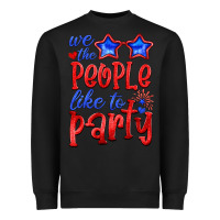Black we people like the party Heavyweight Sweatshirt - HRA Design Shop