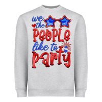 Heather Grey we people like the party Heavyweight Sweatshirt - HRA Design Shop