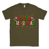 Army Green festive merry christmas greeting Classic Tee - CowhideDigitalArt