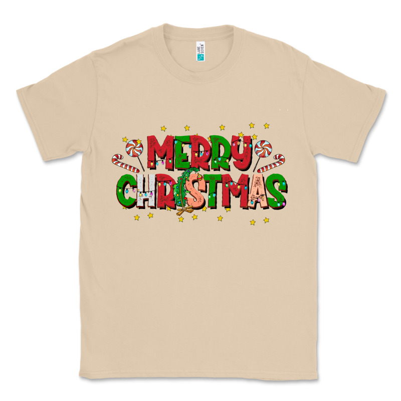 Festive Merry Christmas Greeting Classic Tee by CowhideDigitalArt | Teevron
