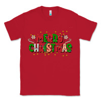 Red festive merry christmas greeting Classic Tee - CowhideDigitalArt