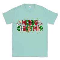 Seafoam festive merry christmas greeting Classic Tee - CowhideDigitalArt