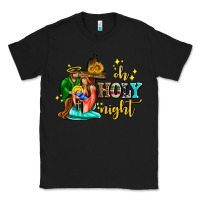 Black oh holy night with sunflower and cross Classic Tee - AdoDesignShop