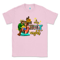 Bubblegum Pink oh holy night with sunflower and cross Classic Tee - AdoDesignShop