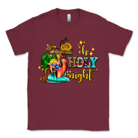Burgundy oh holy night with sunflower and cross Classic Tee - AdoDesignShop