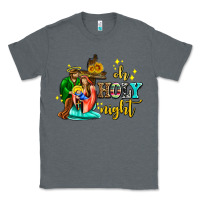 Charcoal Heather oh holy night with sunflower and cross Classic Tee - AdoDesignShop