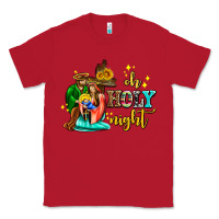 Red oh holy night with sunflower and cross Classic Tee - AdoDesignShop