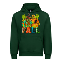 Forest Green Hello Fall Urban Hoodie - NancyCooperArtShop