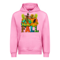 Fuchsia Pink Hello Fall Urban Hoodie - NancyCooperArtShop