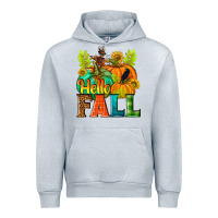 Heather Grey Hello Fall Urban Hoodie - NancyCooperArtShop