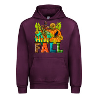 Mauve Wine Hello Fall Urban Hoodie - NancyCooperArtShop