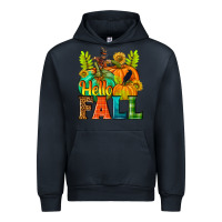 Navy Hello Fall Urban Hoodie - NancyCooperArtShop
