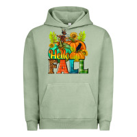 Pigment Oil Green Hello Fall Urban Hoodie - NancyCooperArtShop